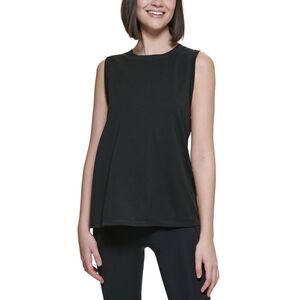 Calvin Klein Womens Performance Women S Dropped-Armhole Tank Top Black Medium